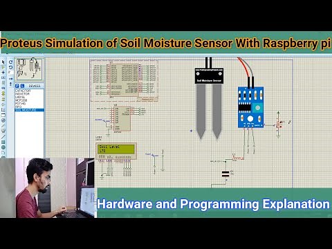 Proteus simulation of soil moisture sensor with raspberry pi