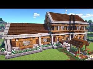 Minecraft: How to Build a Large Spruce House (Easy Tutorial)