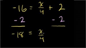 Worked example: two-step equations
