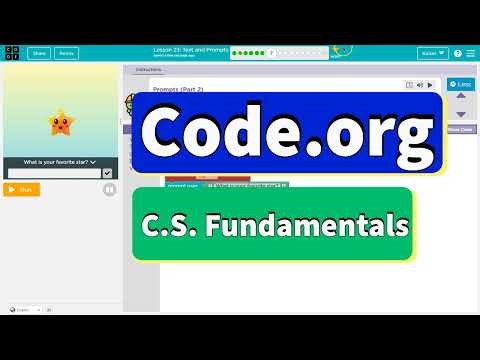 Code.org Express Lesson 23.7 Text and Prompts | Tutorial with Answers | Course F Lesson 7.7