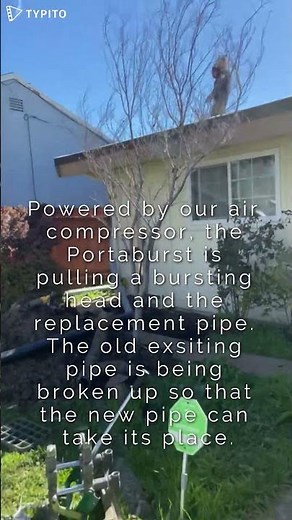 Pipe Bursting to replace a damaged sewer line.