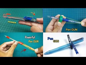 4 Pen Gun | How to make a Pen Gun | DIY Pen Gun Making At Home Easy