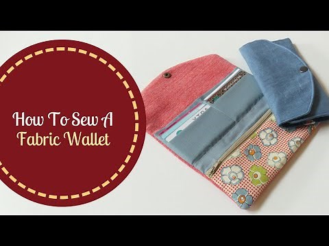 How To Sew A Fabric Wallet | Zipper Pocket | Free Pattern