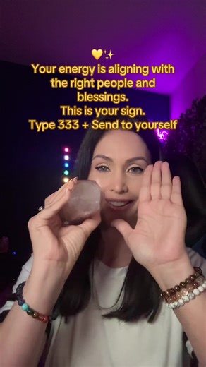 💛✨ Your energy is aligning with the right people and blessings. This is your sign. Type 333   Send to yourself #manifestation #angelnumbers