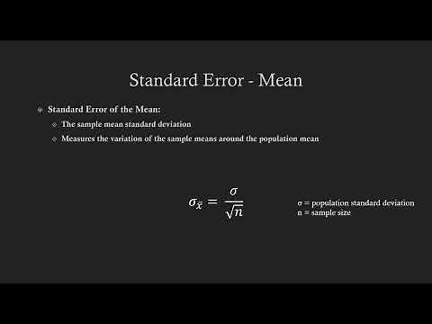 How to Calculate Standard Error