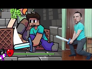 Friday Night Funkin' Steve + Alex VS Enderman Dad In Real Life (FNF IRL)