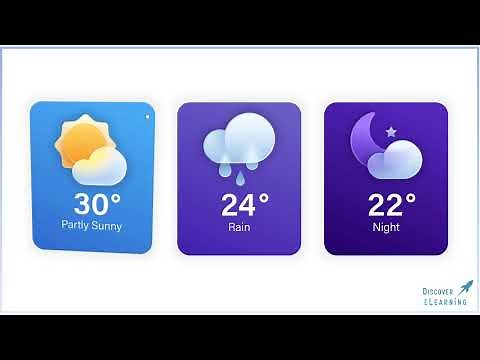 3D Parallax Effect Weather App Demo Using Tilt.JS. Articulate Storyline 360 Project Demo 🚀☀️