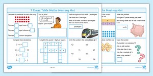7 Times Table Maths Mastery Mat