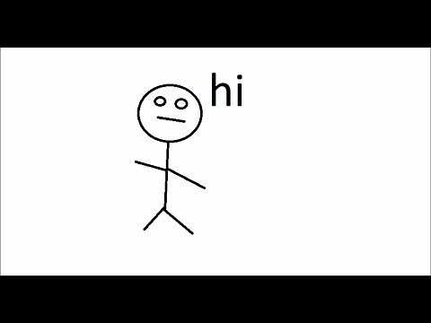Person with a very deep voice saying hi