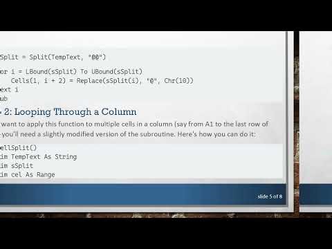 How to Split Data in Excel Cells Using VBA on Empty Rows