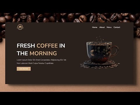 Responsive Animated Coffee Landing Page Design Using HTML - CSS - JAVASCRIPT