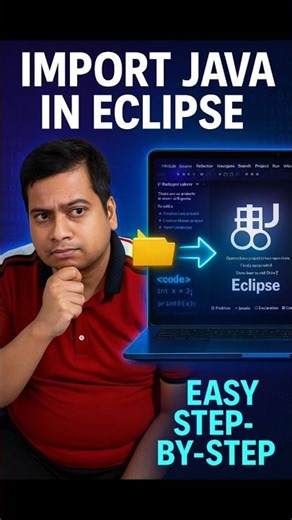 How to Import Java Projects into Eclipse IDE | Step-by-Step Guide for Beginners | #shorts