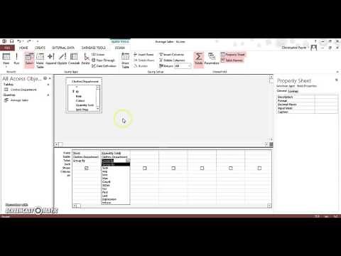 Calculations in Queries Average