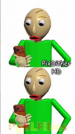 Baldi PixDither Effect Comparison!! #baldisbasics #baldi #pghlfilms #animation
