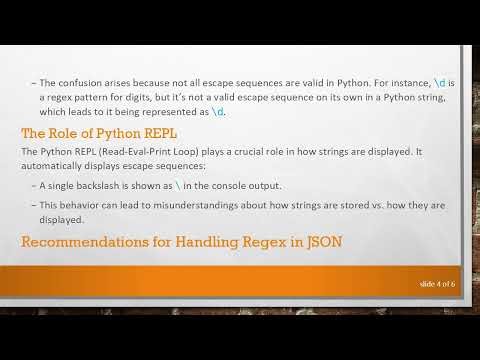Understanding regex from JSON in Python: The Proper Way to Handle Escaping