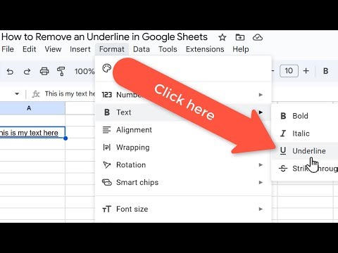 How to Remove an Underline from Google Sheets