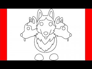 How To Draw Cerberus From Roblox Adopt Me - Step By Step Drawing