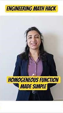 Homogeneous Function Explained | Easy Math Concept with Examples #ODE #pde #mathshort