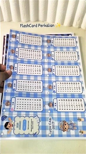 Custom multiplication flashcards with names and pictures