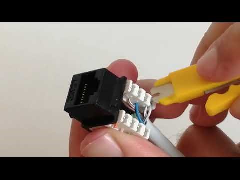 Montage et câblage d'une prise informatique RJ45