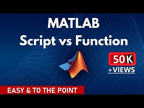 How to Write Functions and Scripts in MATLAB | MATLAB Script vs Function