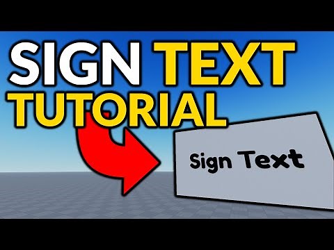 How to Make Sign Text - Roblox Studio Tutorial