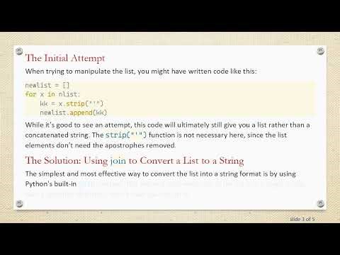How to Convert a List into a String in Python