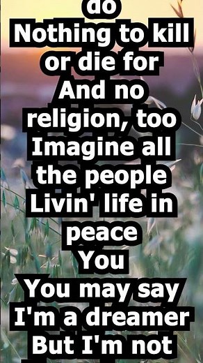 John Lennon - Imagine| Lyrics Scrolling