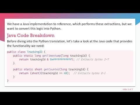How to Extract Timestamp and Counter from an Integer in Python 3.x