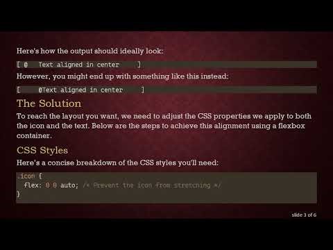 Achieve Perfect Alignment in CSS: Center Text and Left Align an Icon with Ease