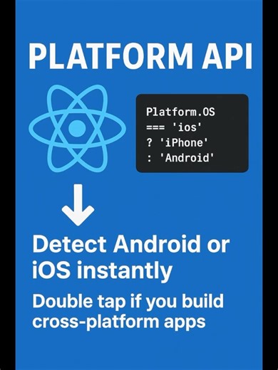 React Native Platform API ⚡ | Detect Android or iOS in 60s 🚀