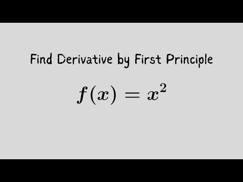Derivatives by First Principle (Δ Method) | Easy Step-by-Step Tutorial