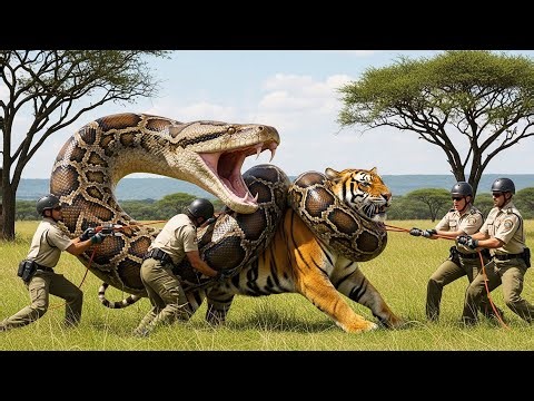 Colossal Python vs Tiger: A Rescue Beyond Imagination
