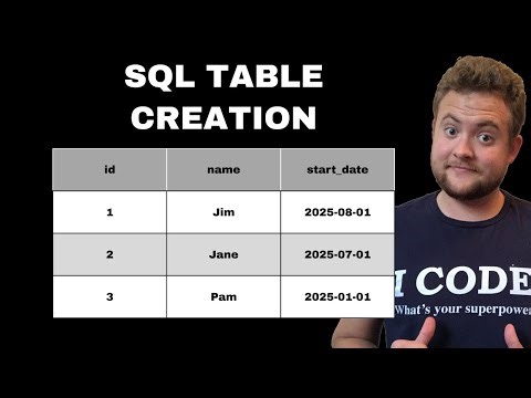 How To Create A Table In Sql