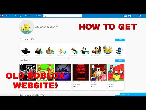 HOW TO GET THE OLD ROBLOX WEBSITE (2016)