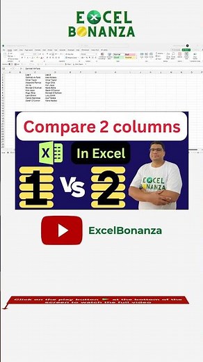 How to compare two columns in excel | Compare two lists in Excel - 4 different ways!