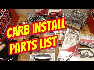 Parts You Need for a Carburetor Install Edelbrock and Holley