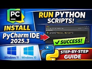 How to Install PyCharm IDE 2025.3 on Windows 11 & 10 | Run Python Programs Easily!