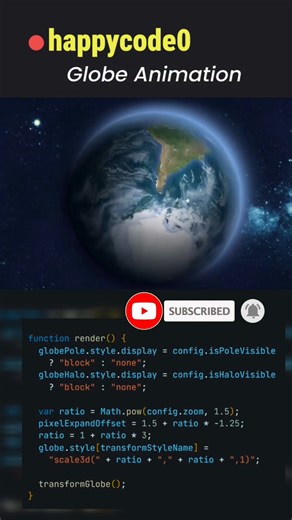 Globe 🌎 Animation using #HTML #CSS #JavaScript #trending #shorts
