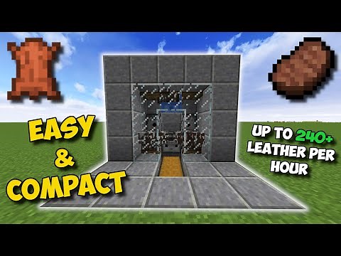(1.16+) EASIEST WAY TO GET LEATHER IN MINECRAFT!!! - Auto Cow Farm