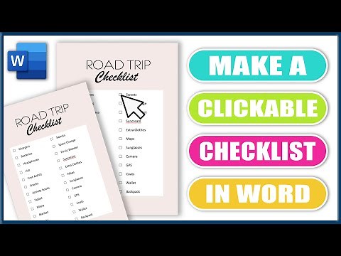 How to make a CLICKABLE CHECKLIST in Word | Microsoft Word tutorials