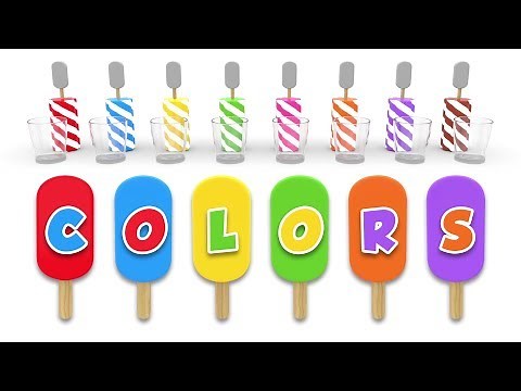 Learn Colors with Ice Cream Popsicle and Color Balls - Colors Videos Collection