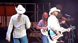 TBT Toby Keith and Trace Adkins performing "Courtesy of the Red, White and Blue (The Angry American)" in 2010. #tobykeith #traceadkins #courtesyoftheredwhiteandblue | Cleveland Country Magazine