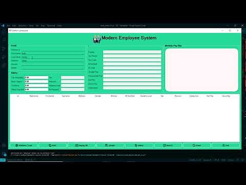 Python PyQT5 GUI Database - Modern Employee System