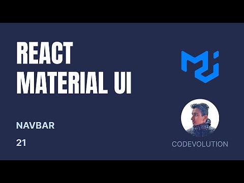 React Material UI Tutorial - 21 - Navbar