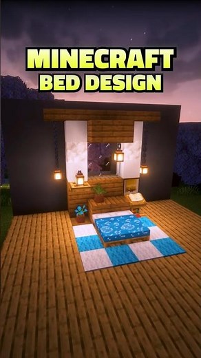 Minecraft Bed Design 🛏️✨ | Cool & Cozy Bed Ideas! #minecraft