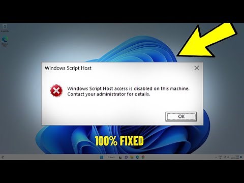 Windows Script Host access is disabled on this machine in Windows 11 / 10 / 8 / 7 - FIXED 💯% ✅