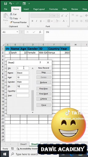 How to Create Data Entry Form in Excel | Excel Tips & Tricks
