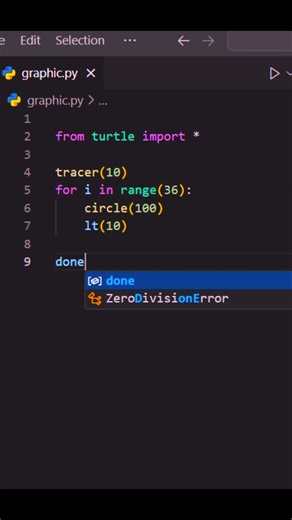 Python turtle tutorial for beginners | Loop | circle | Left #coding #python #learnpython