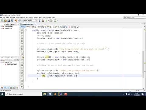 A program to sort strings in Alphabetical order | Java NetBeans